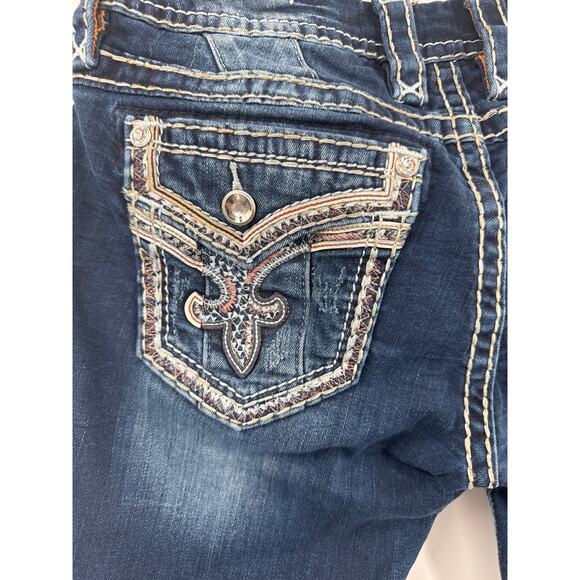 Rock Revival Evella boot cut blue jeans size 27 - Picture 6 of 13